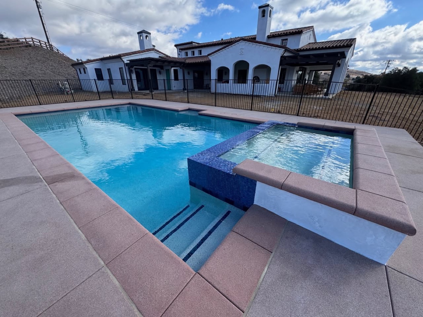 Completed pool in Riverside County, CA
